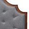 Baxton Studio Premala Classic and Traditional Grey Fabric and Walnut Brown Finished Wood King Size Headboard 237-12651-ZORO - alternate 2